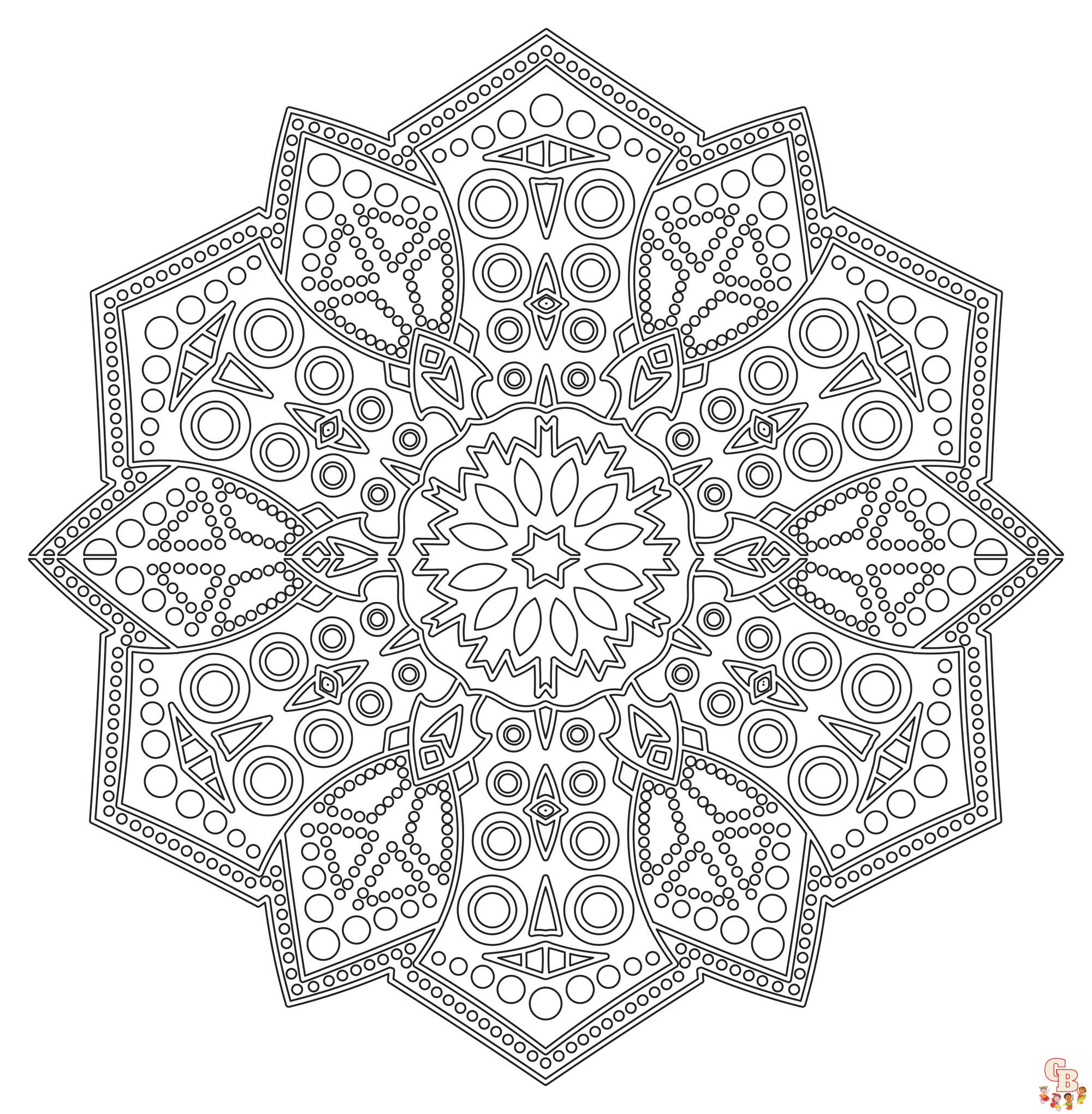 Coloriage Mandala zen