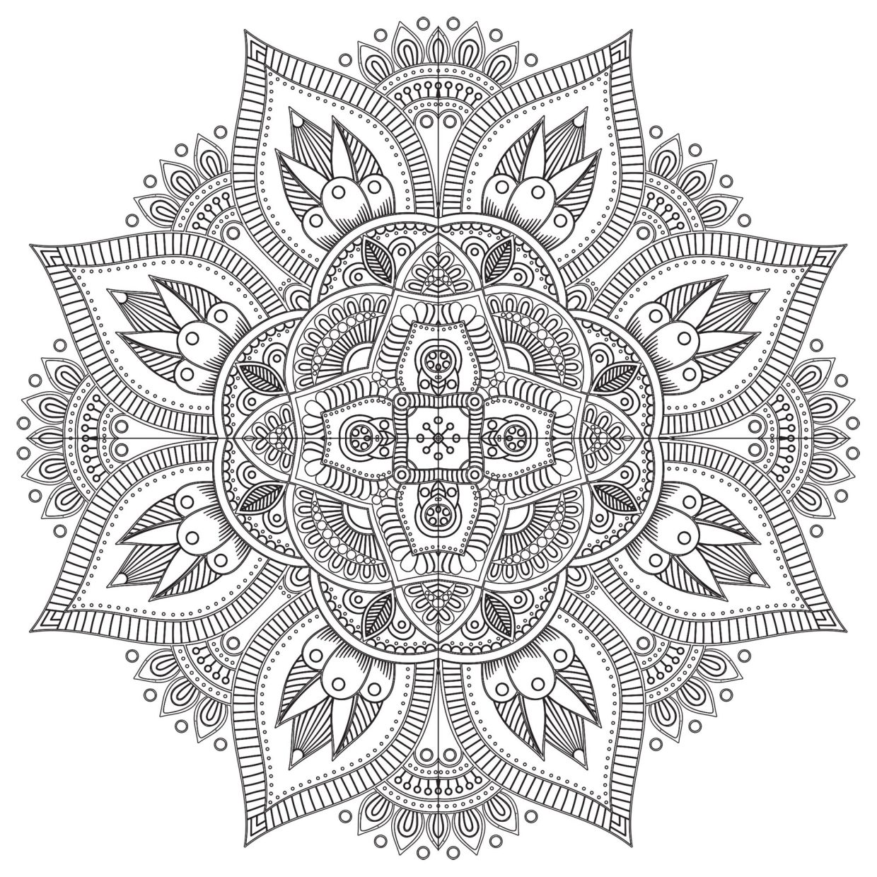 Coloriage Mandala zen