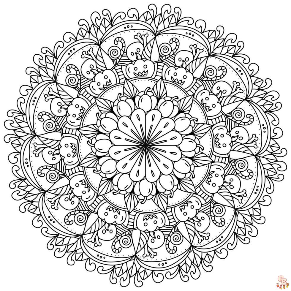 Coloriage Mandalas dHalloween