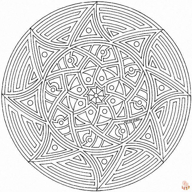 Coloriage Mandalas de difficulte intermediaire