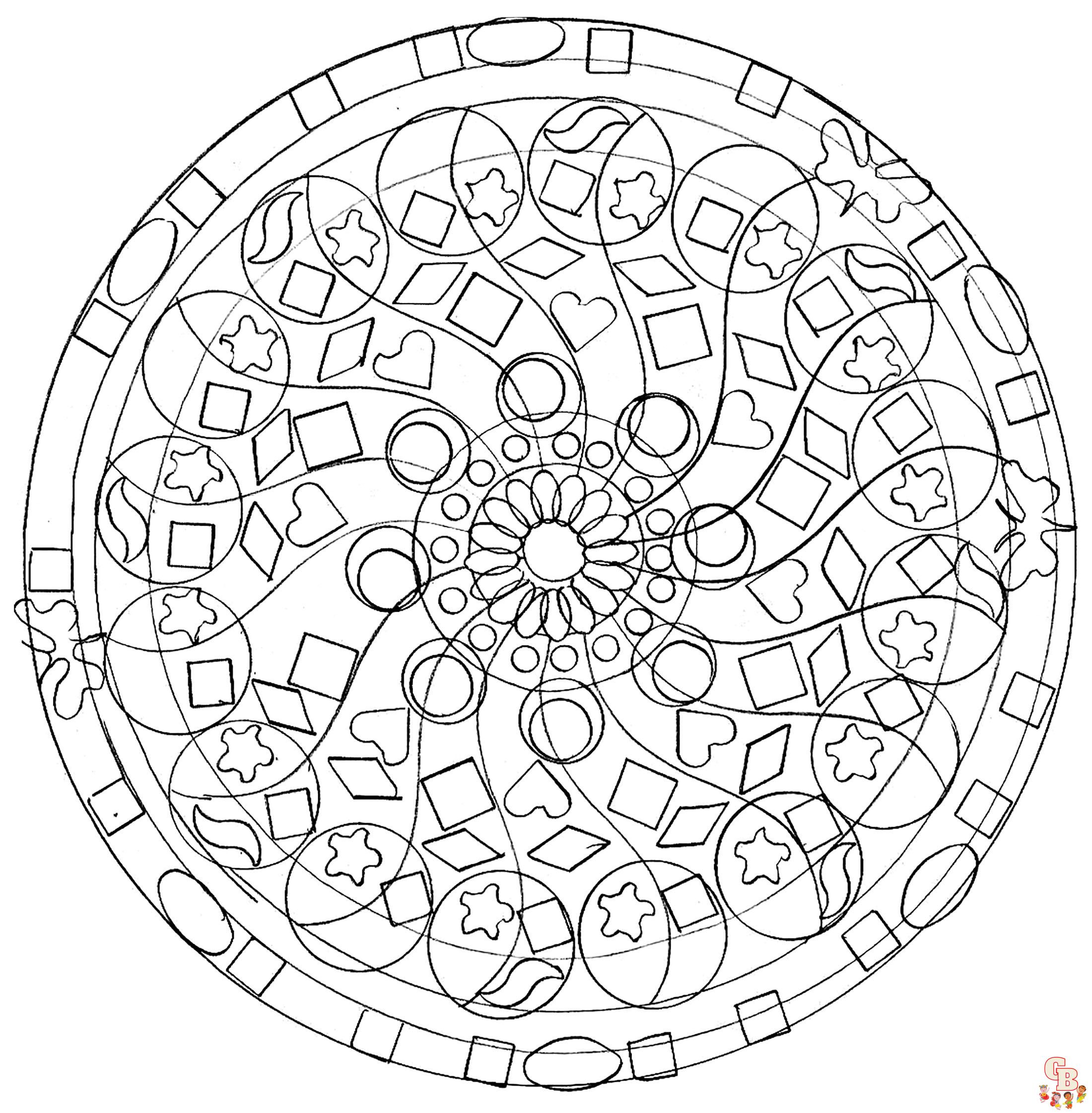 Coloriage Mandalas de difficulte intermediaire