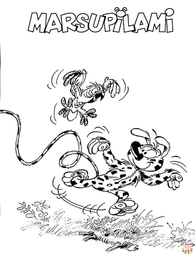 Coloriage Mon ami Marsupilami