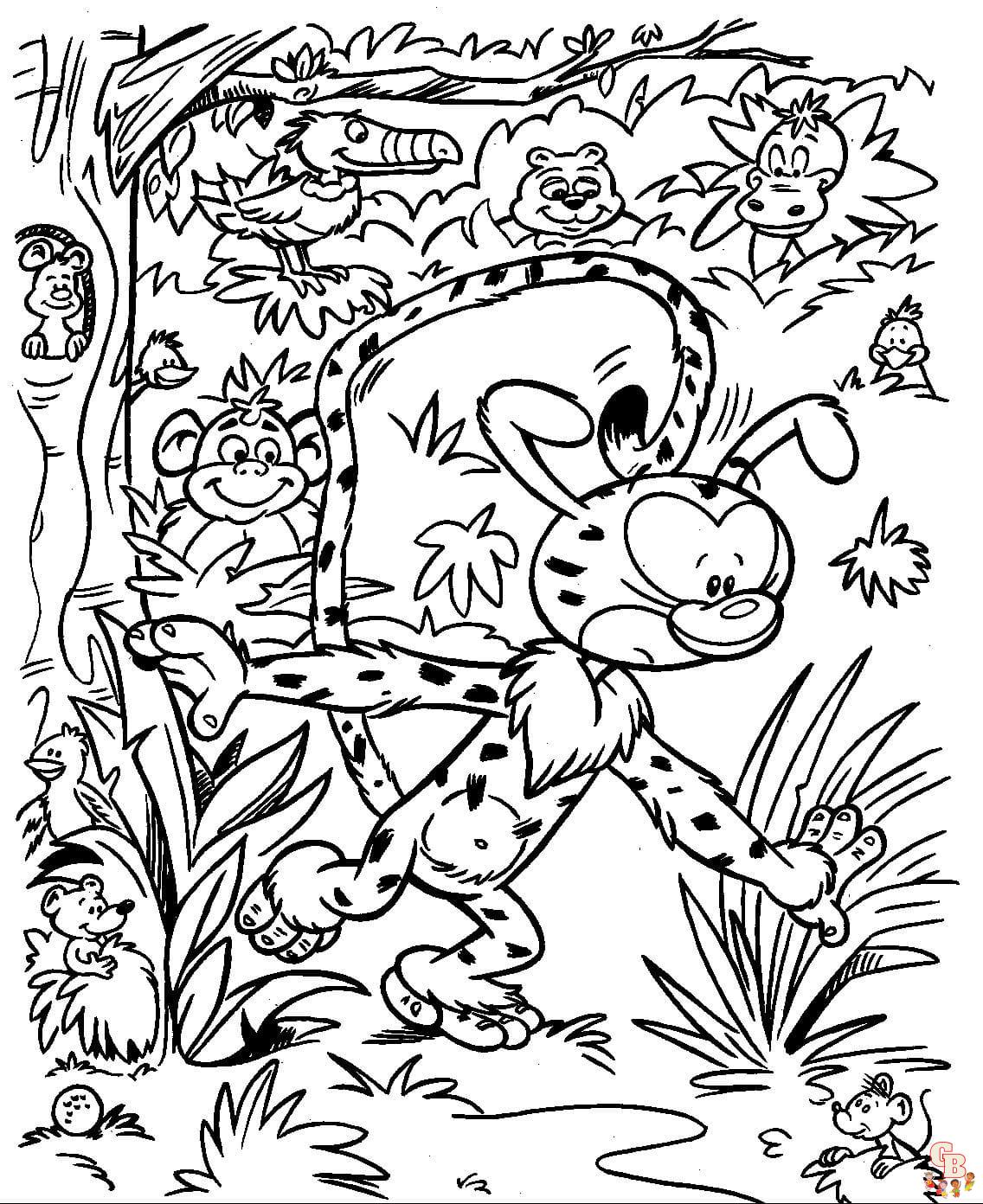 Coloriage Mon ami Marsupilami