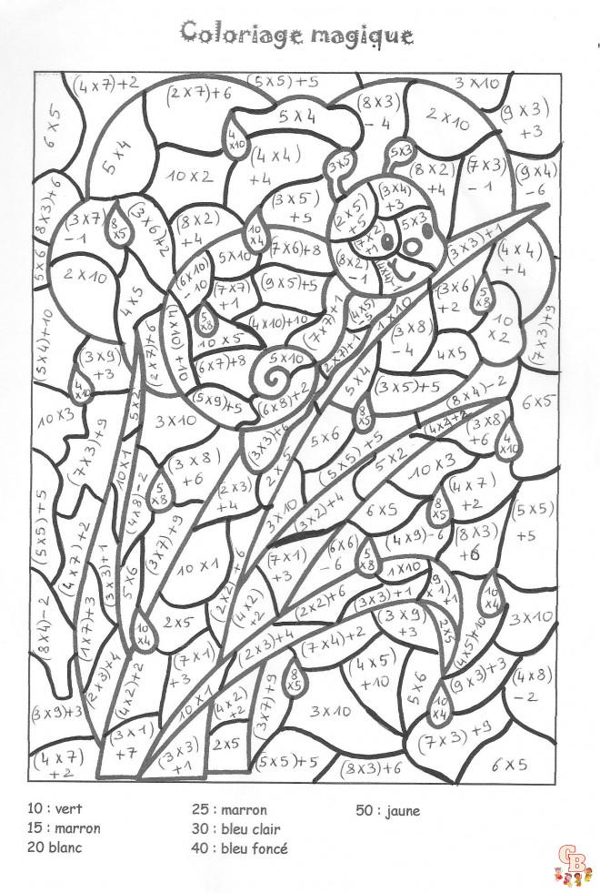 Coloriage Multiplication