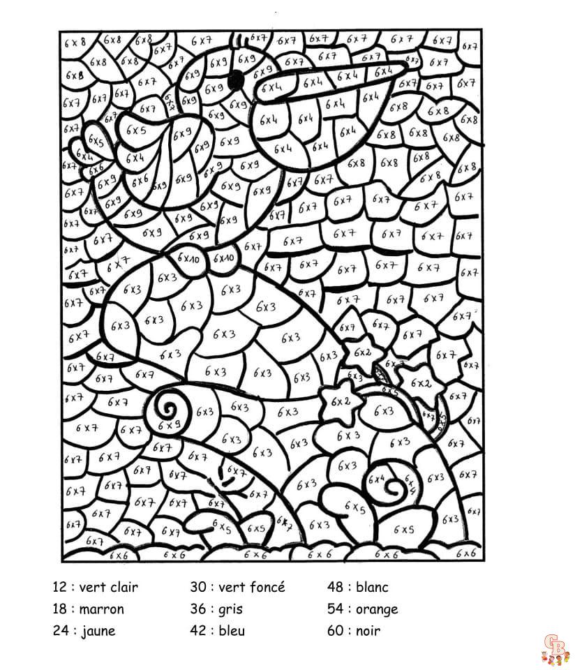 Coloriage Multiplication