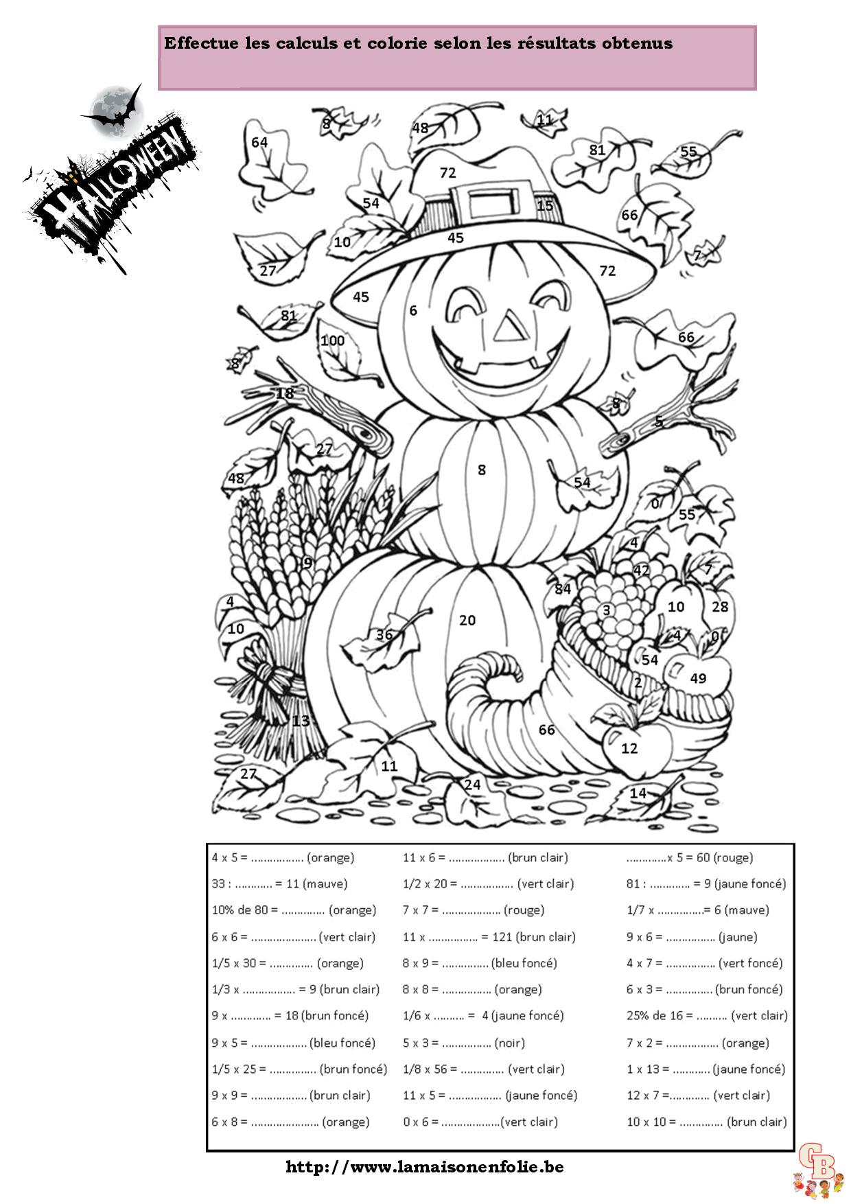 Coloriage Multiplication