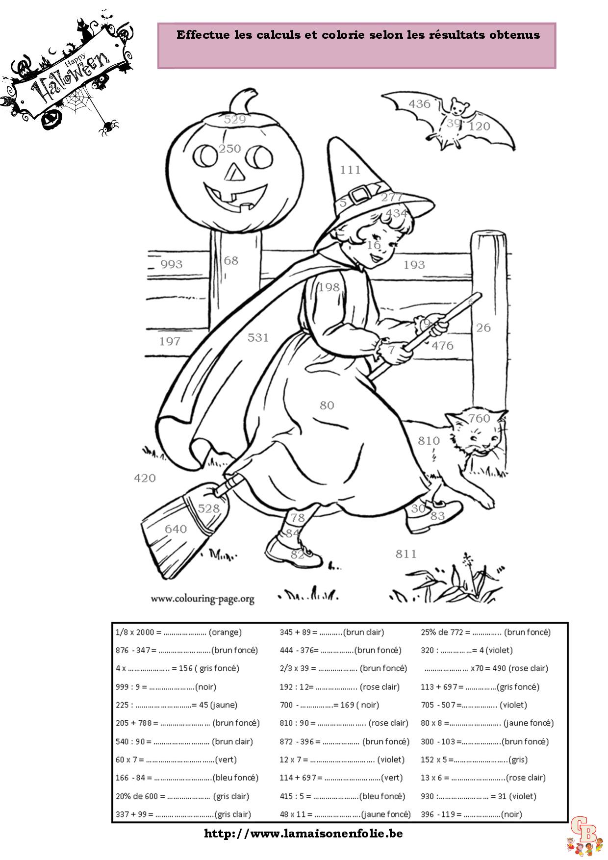 Coloriage Multiplication