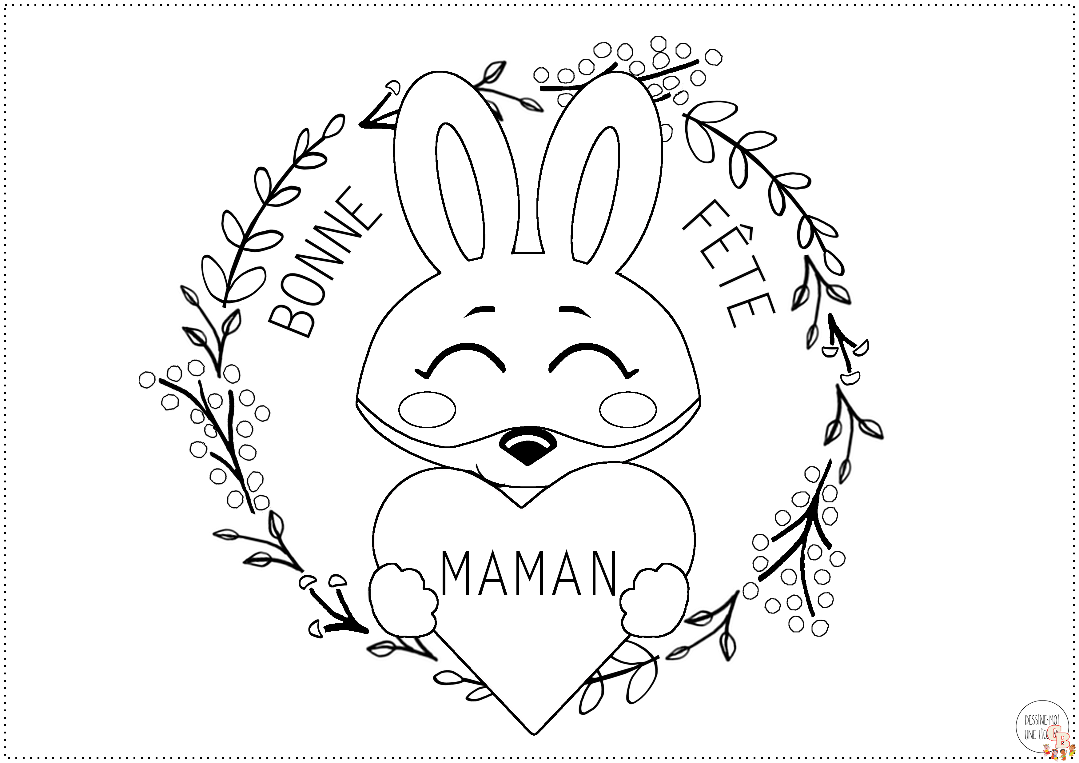 Coloriage Ours Bonne Fete Maman