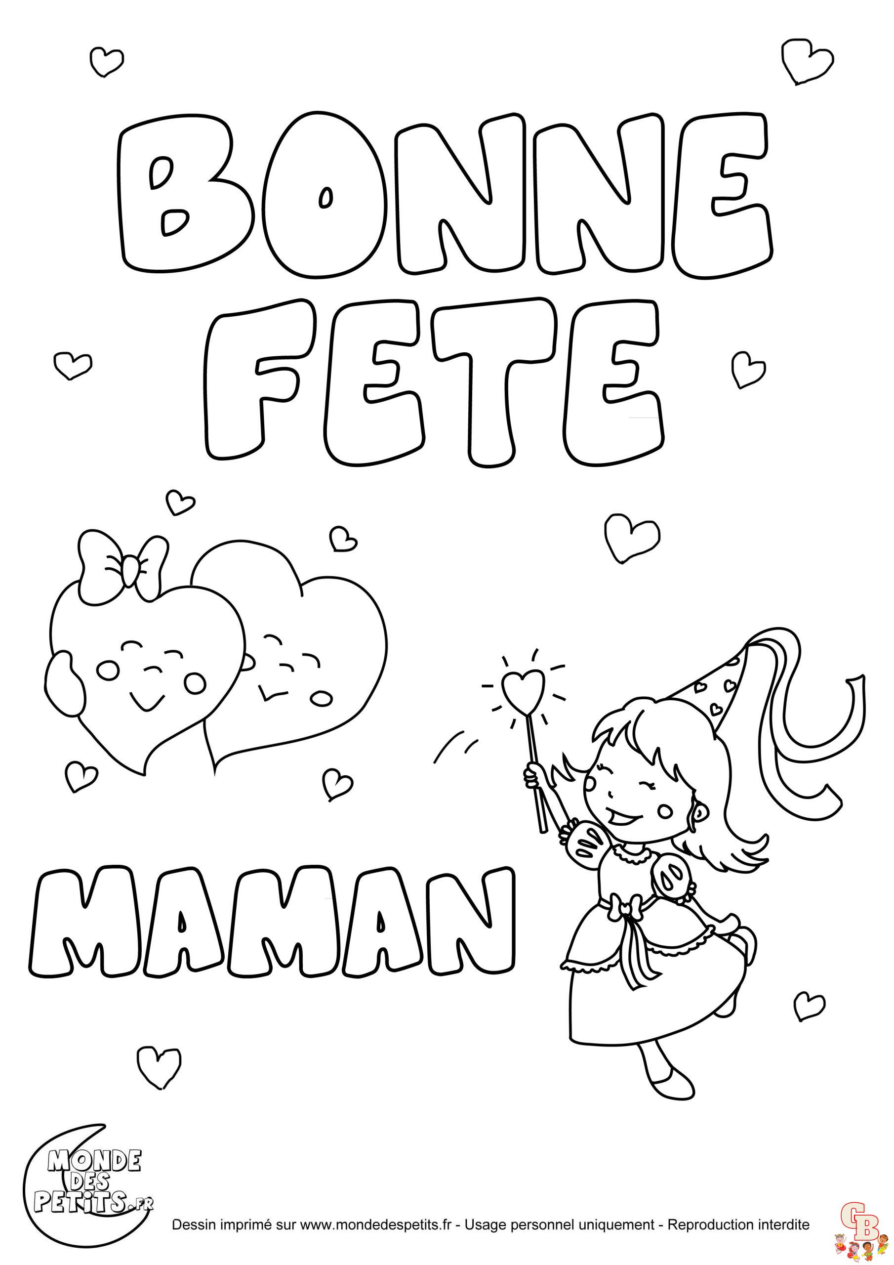 Coloriage Ours Bonne Fete Maman