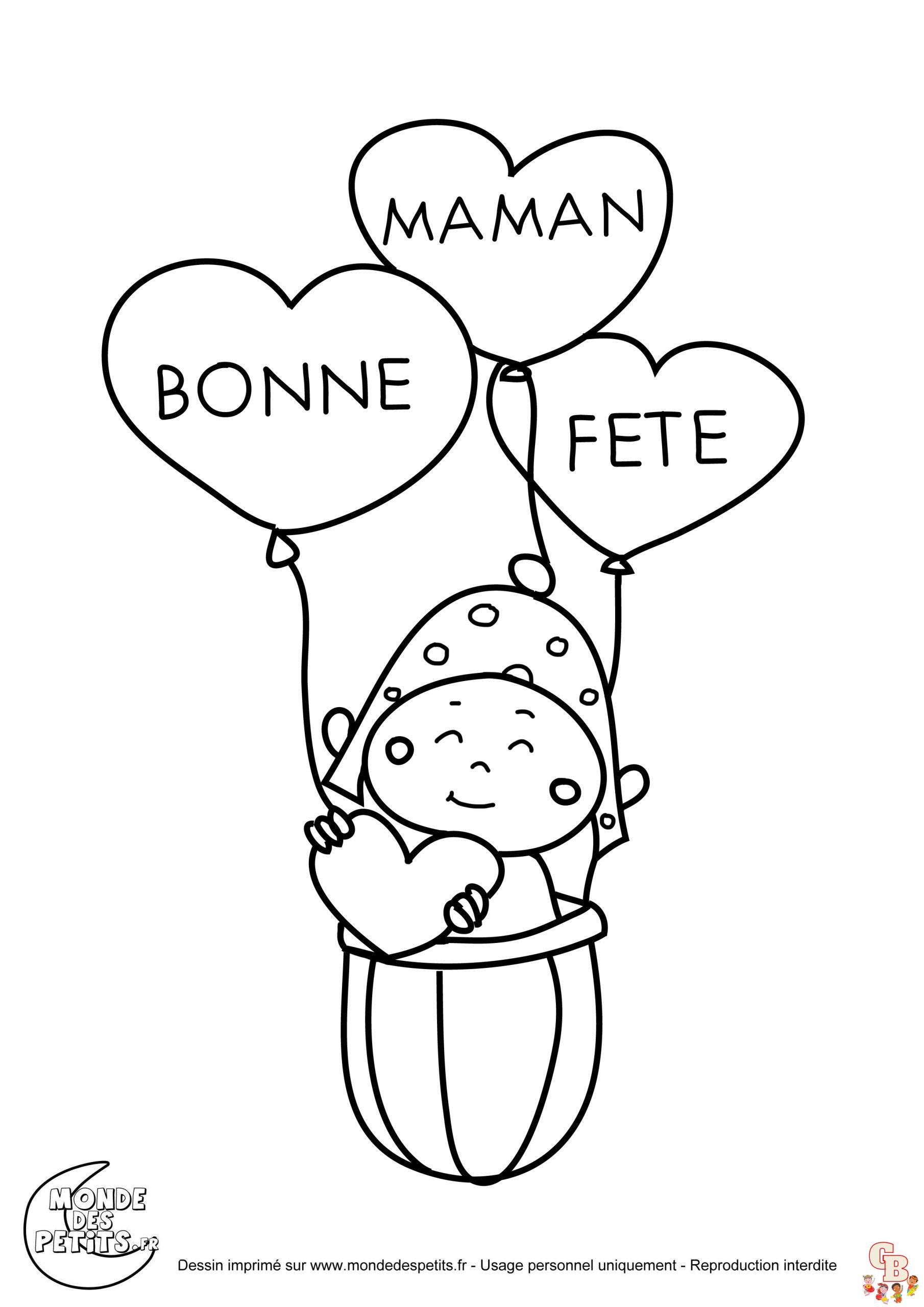 Coloriage Ours Bonne Fete Maman