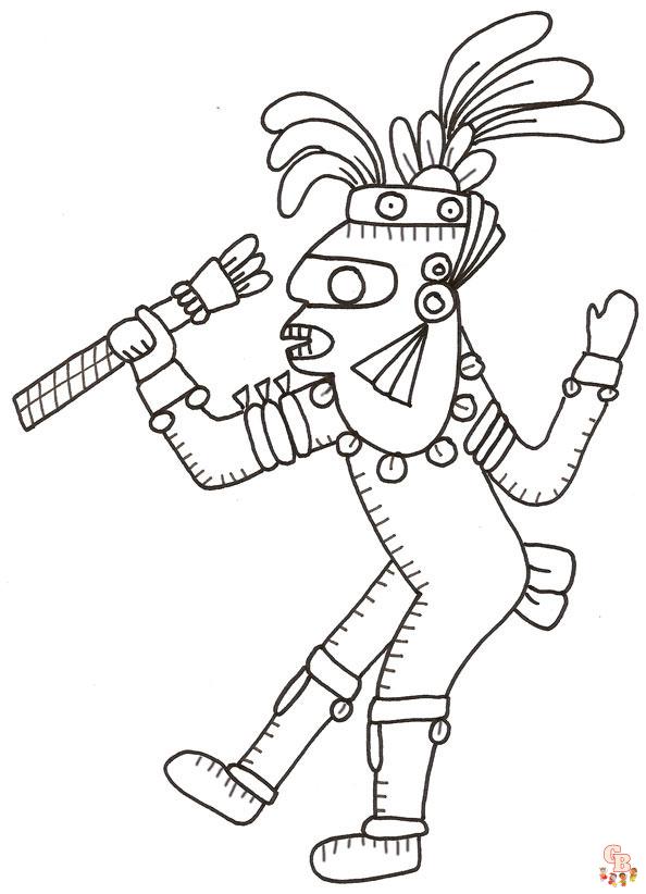 Coloriage Petit inca