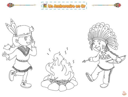 Coloriage Petit inca