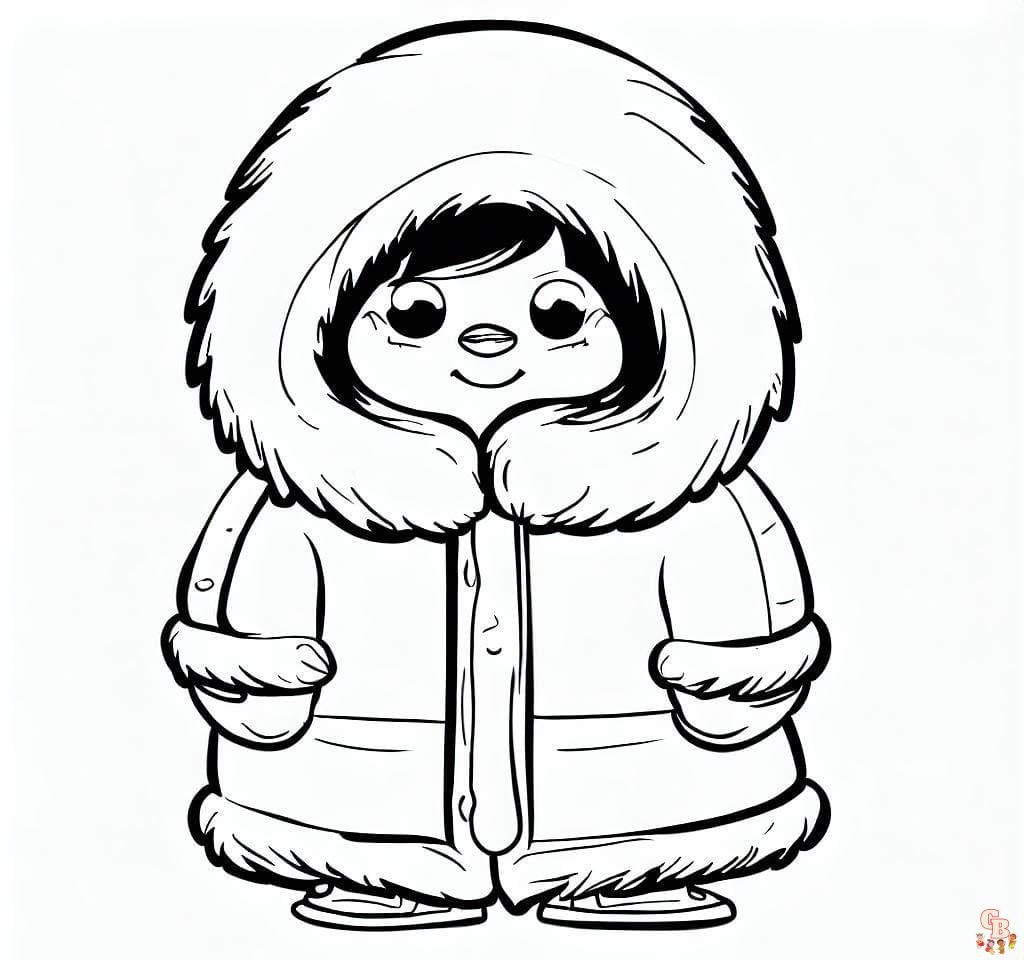 Coloriage Petit inuit