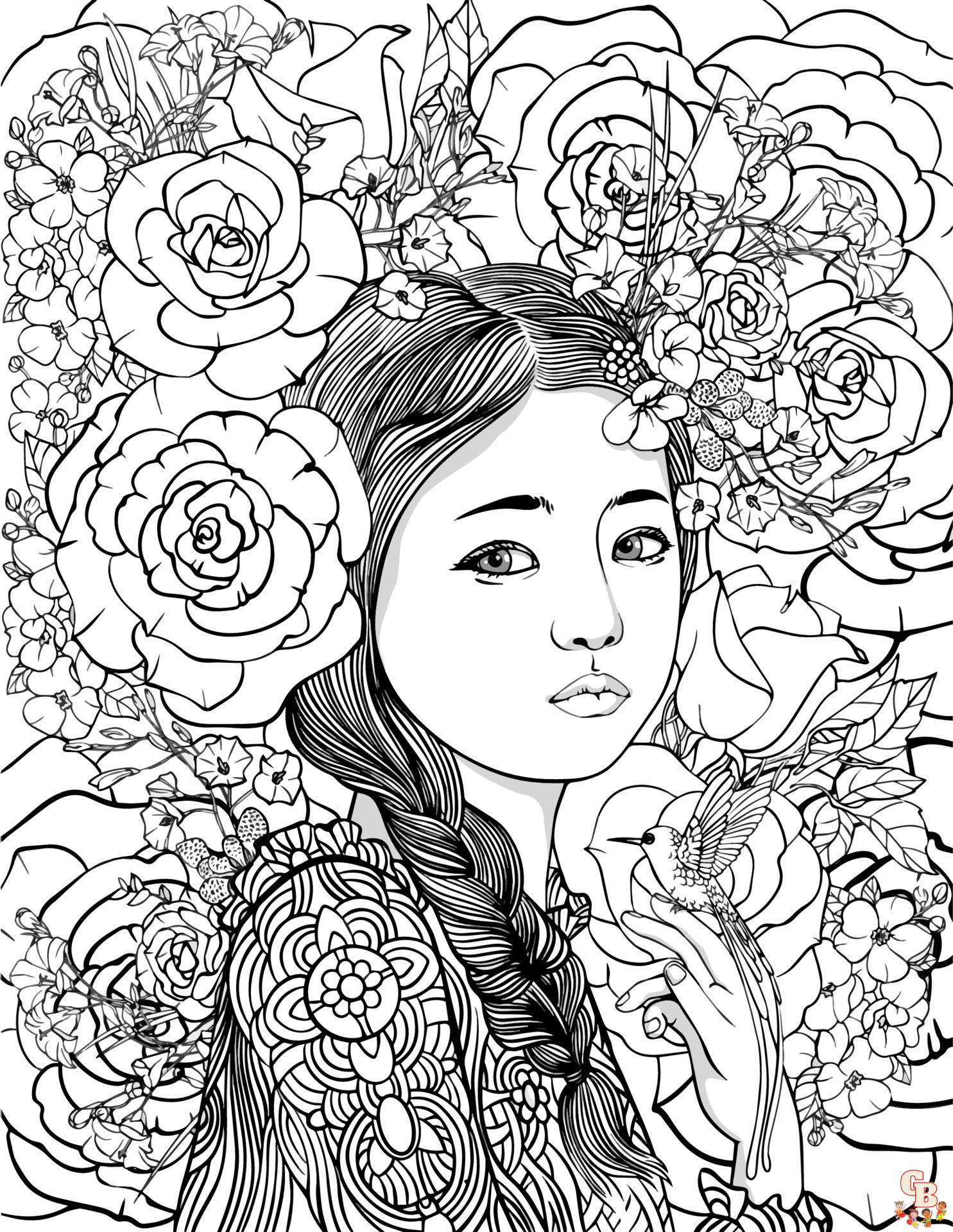 Coloriage Petite asiatique