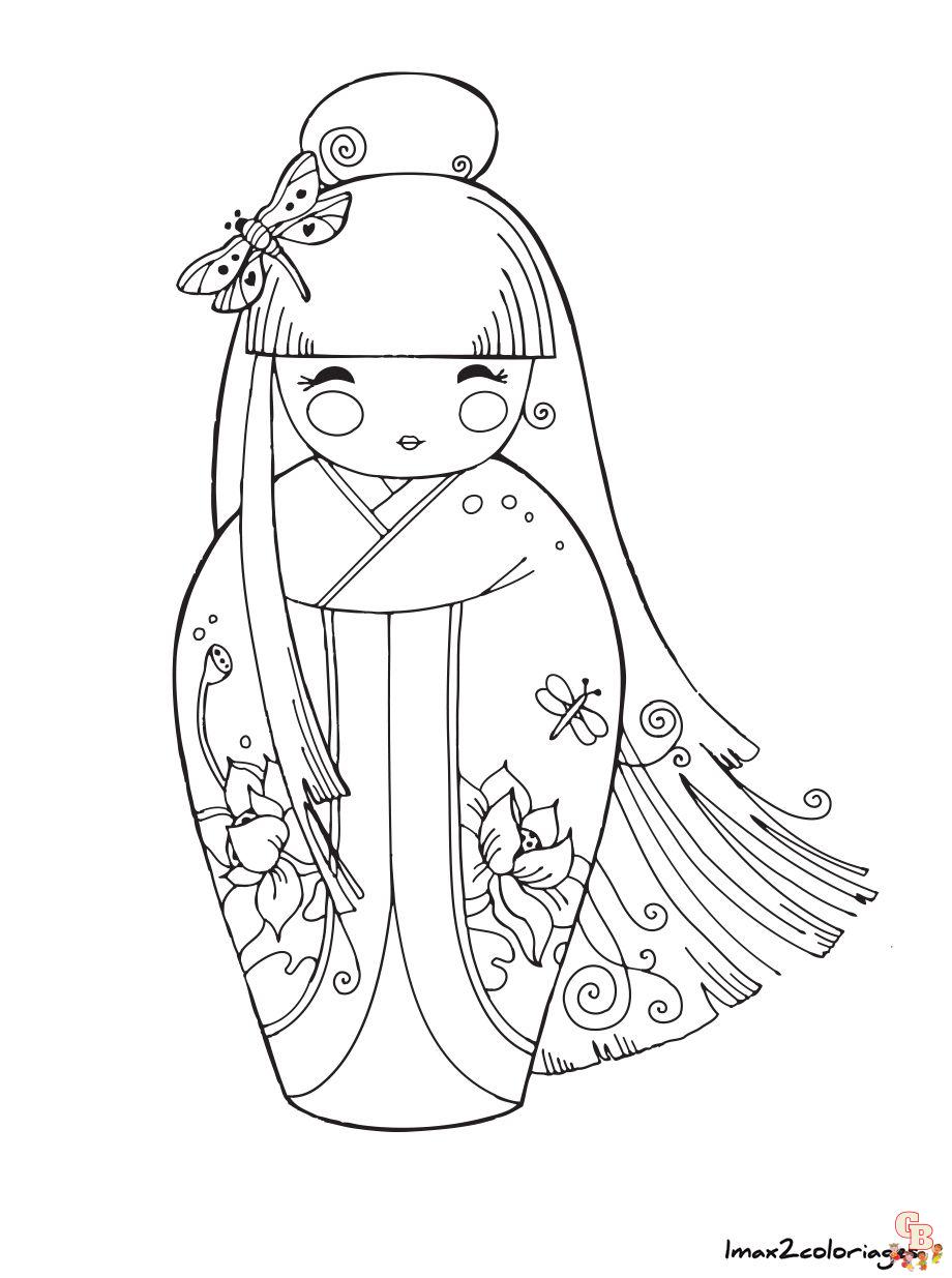 Coloriage Petite asiatique