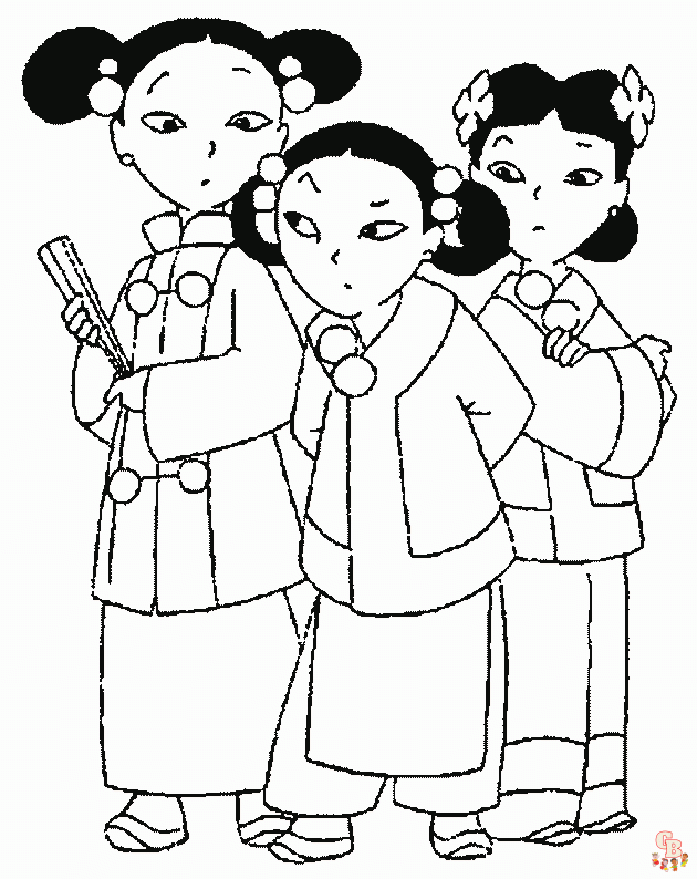 Coloriage Petite asiatique