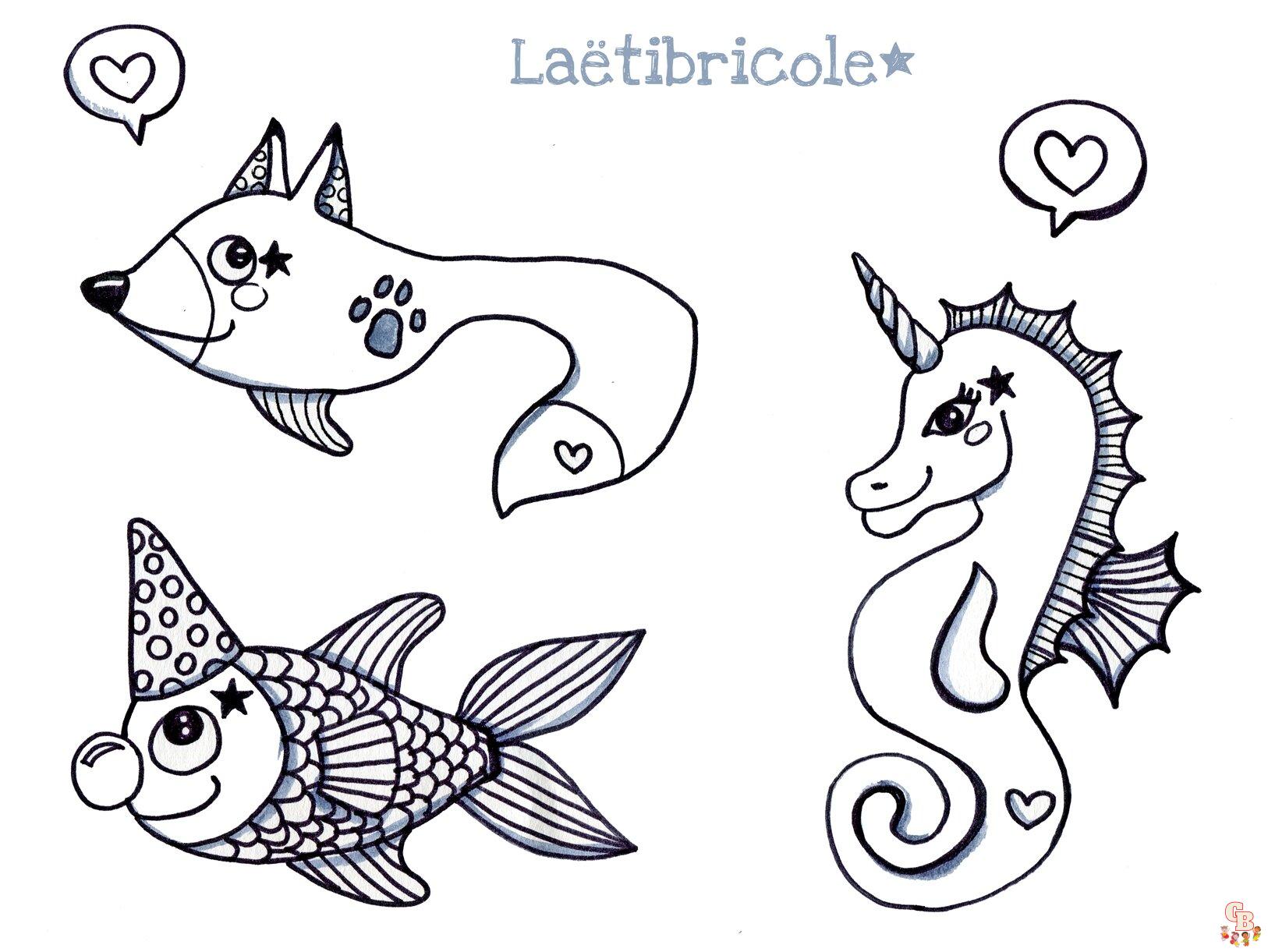 Coloriage Poisson davril