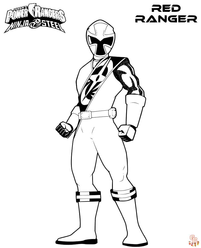 Coloriage Power Ranger dino charge