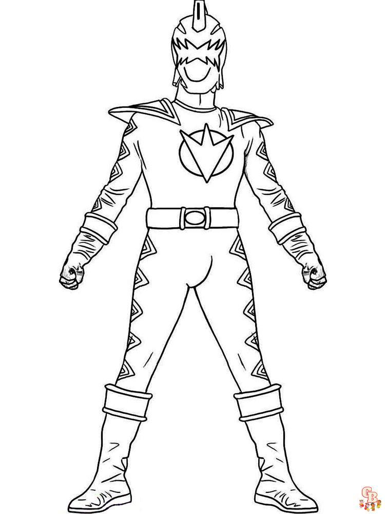 Coloriage Power Ranger dino charge