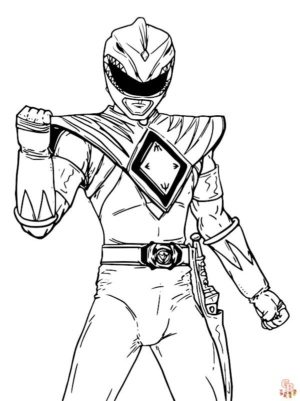 Coloriage Power Ranger dino charge