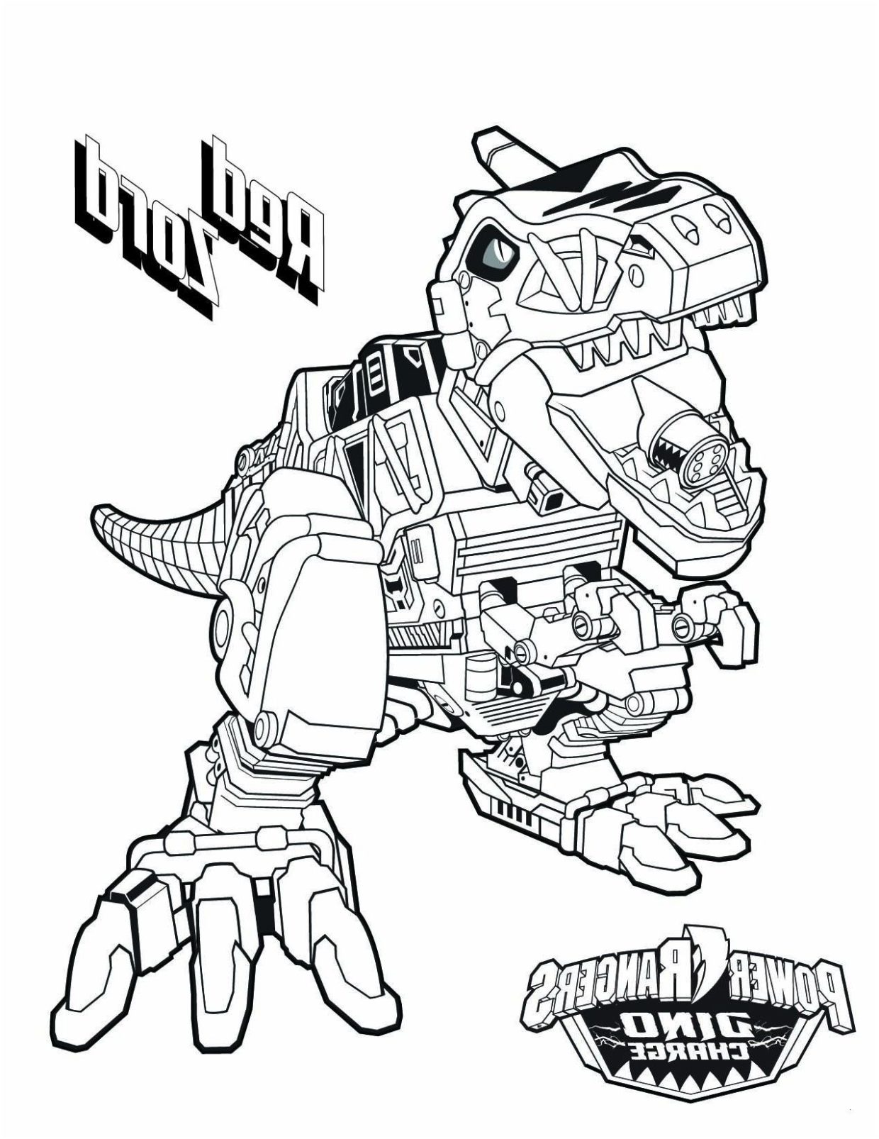 Coloriage Power Ranger dino charge