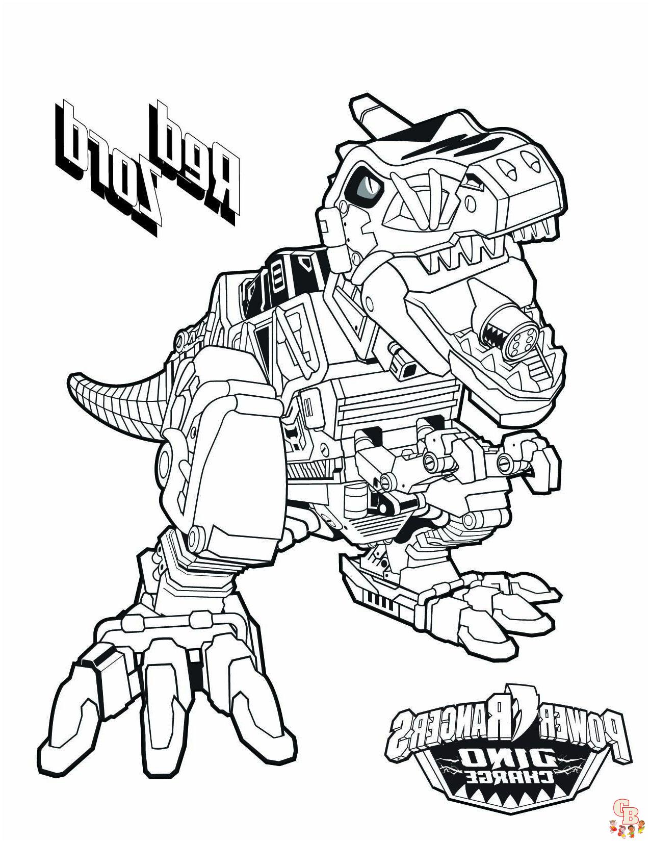 Coloriage Power Ranger dino charge