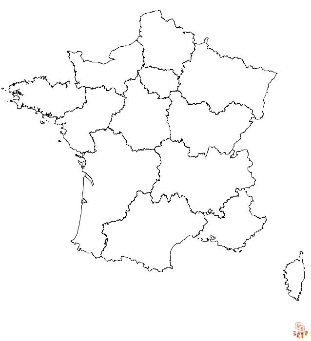 Coloriage Region de France