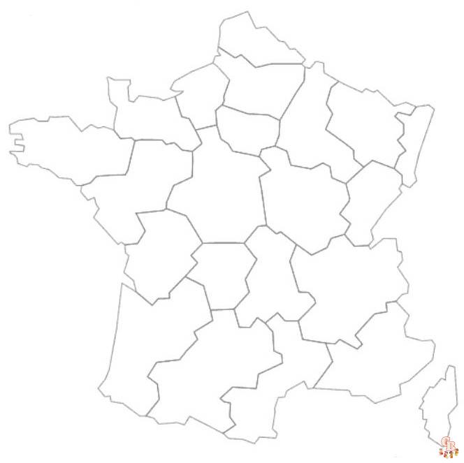 Coloriage Region de France