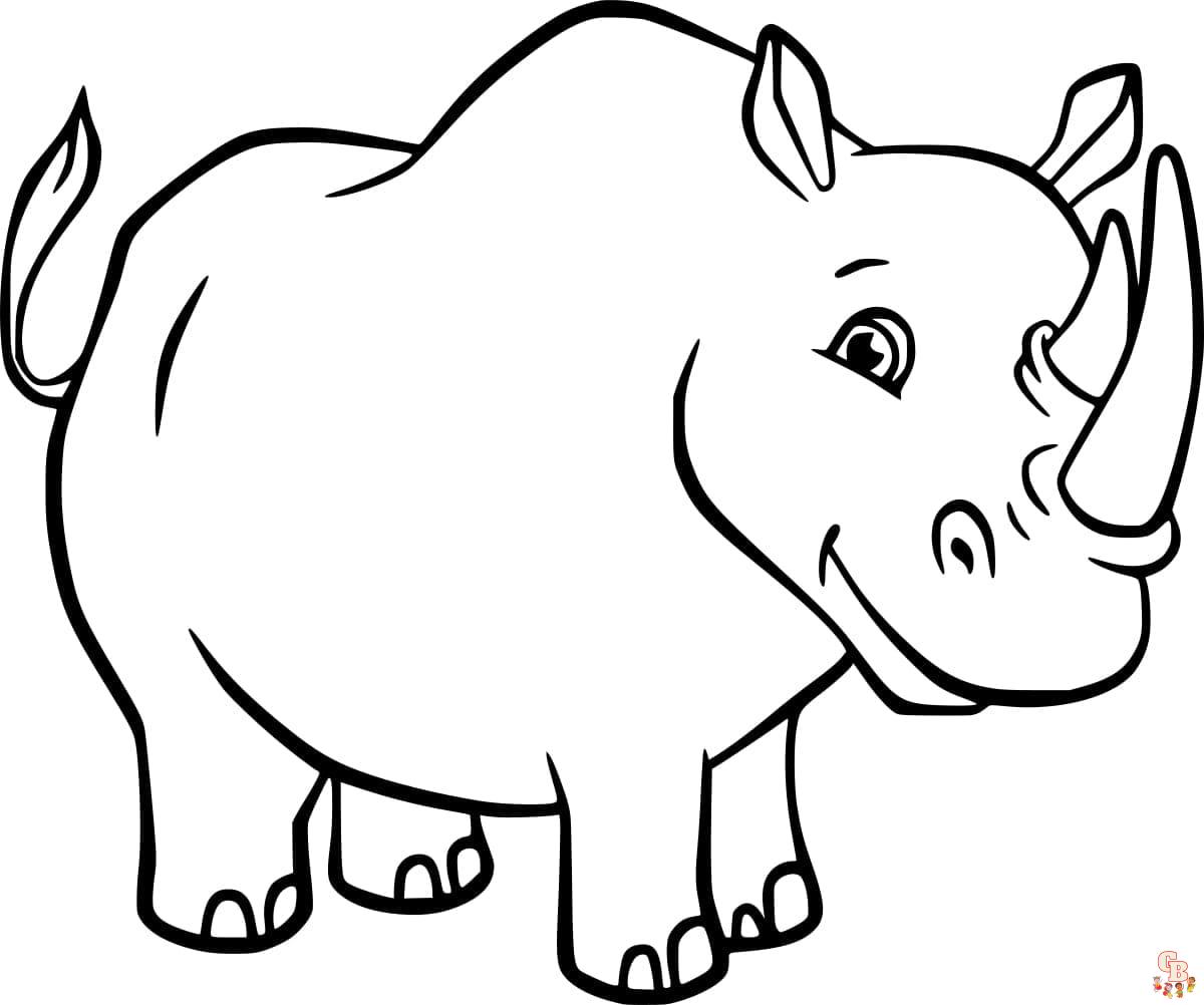 Coloriage Rhinoceros