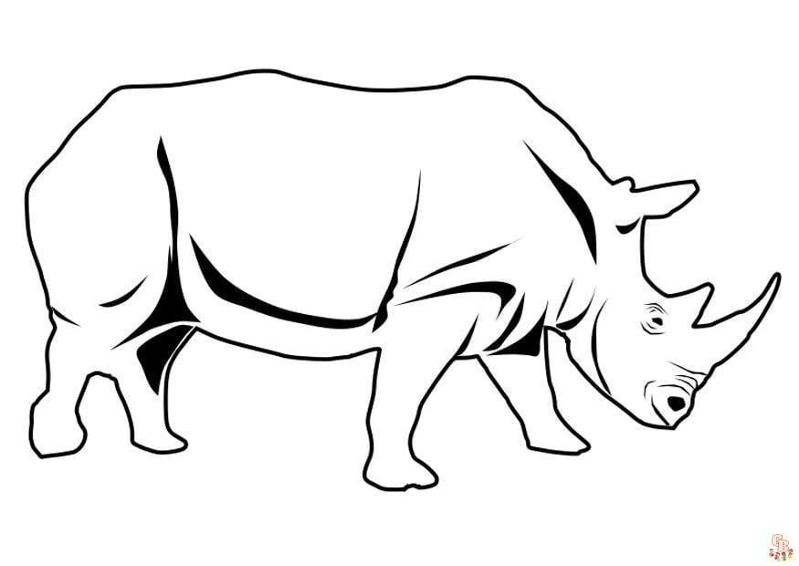 Coloriage Rhinoceros