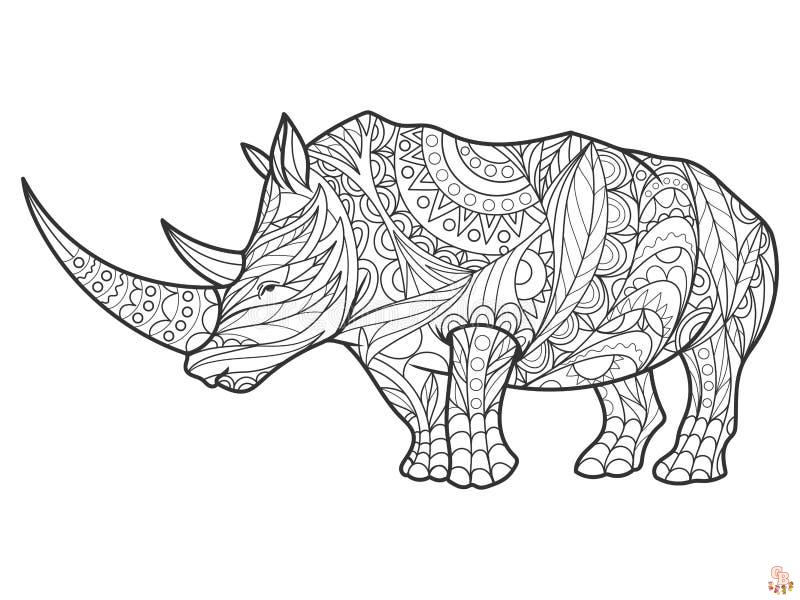 Coloriage Rhinoceros