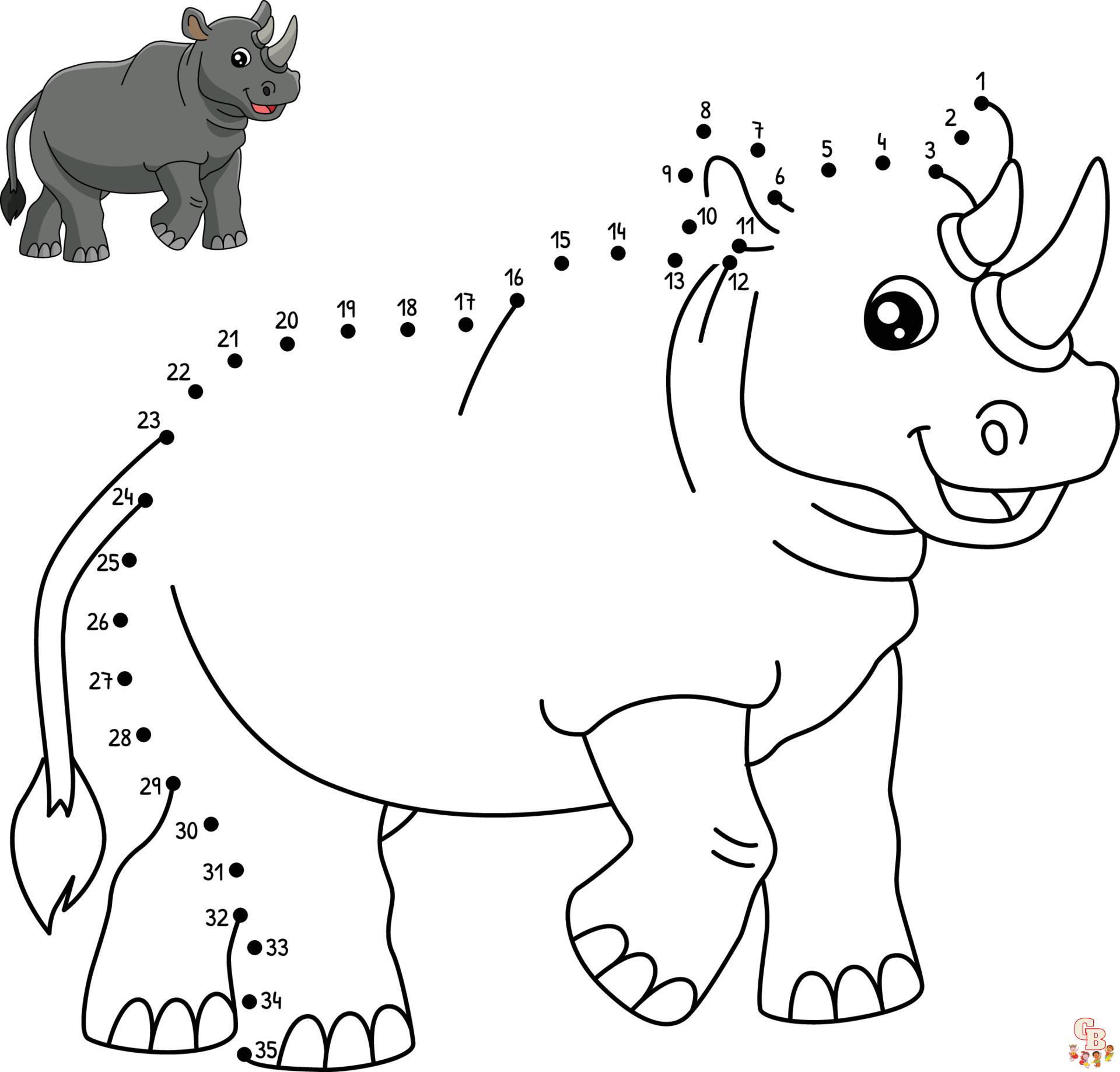 Coloriage Rhinoceros