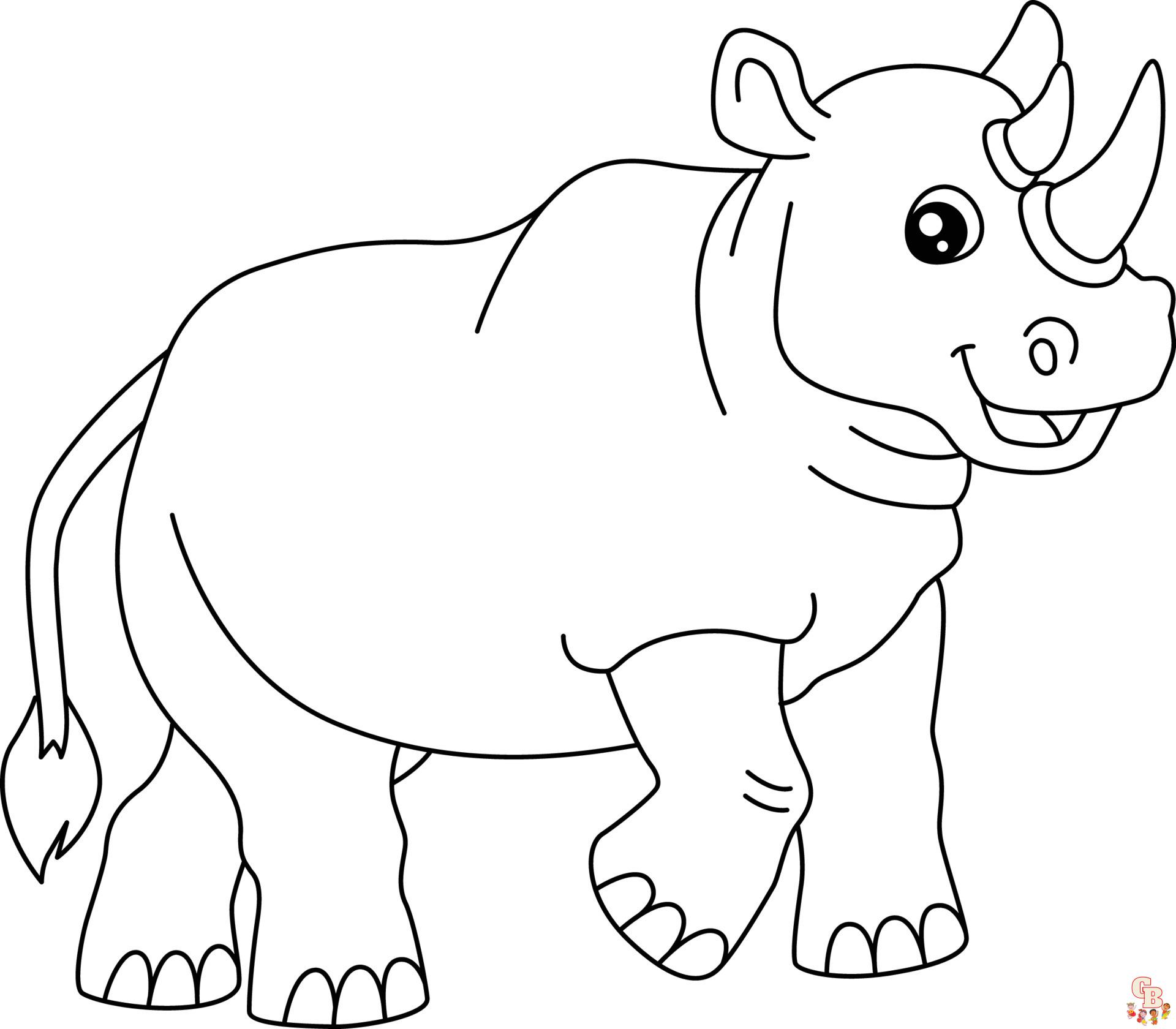 Coloriage Rhinoceros