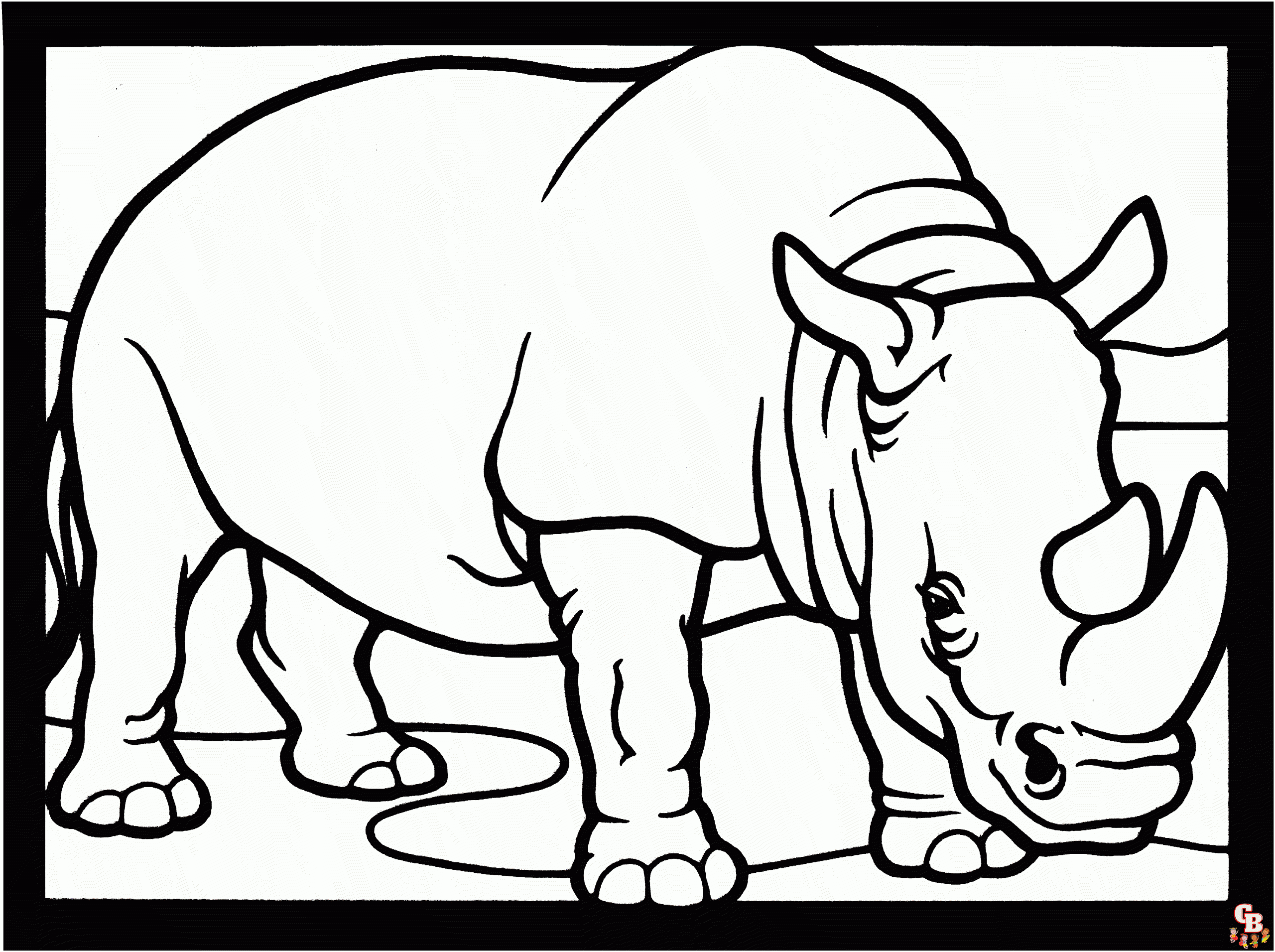 Coloriage Rhinoceros