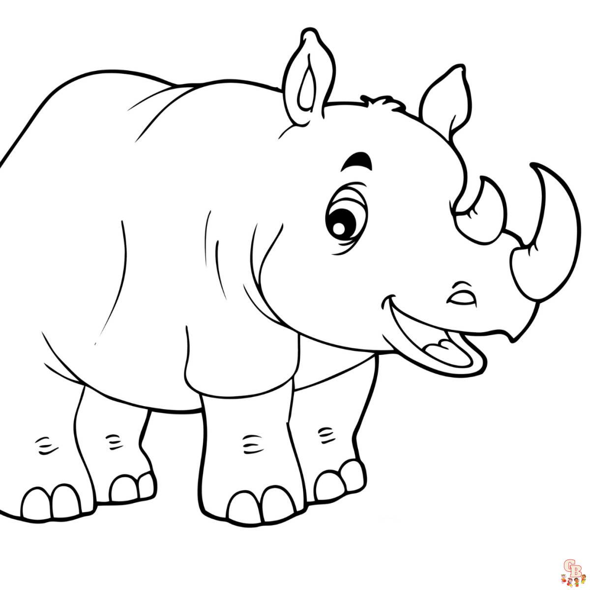 Coloriage Rhinoceros