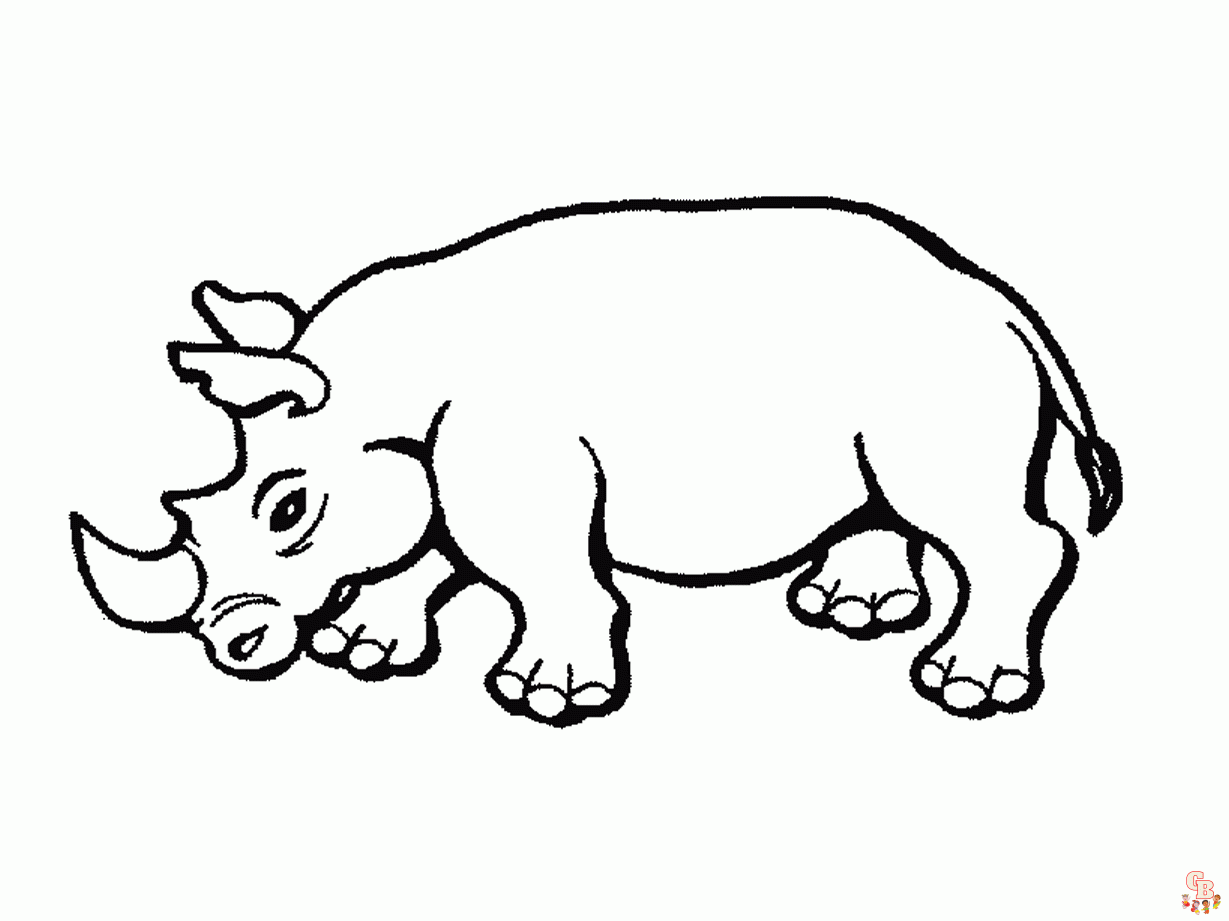 Coloriage Rhinoceros