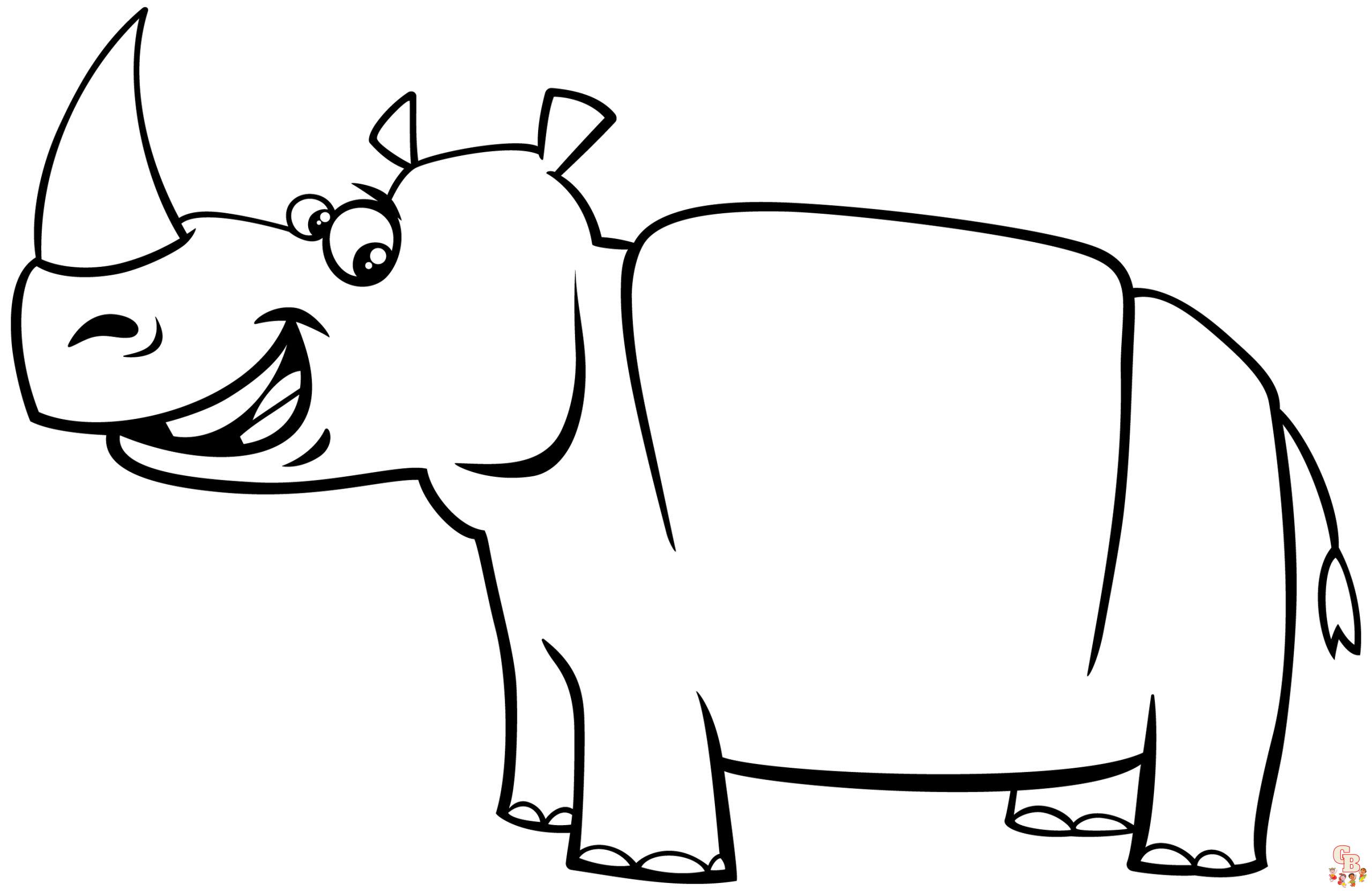 Coloriage Rhinoceros