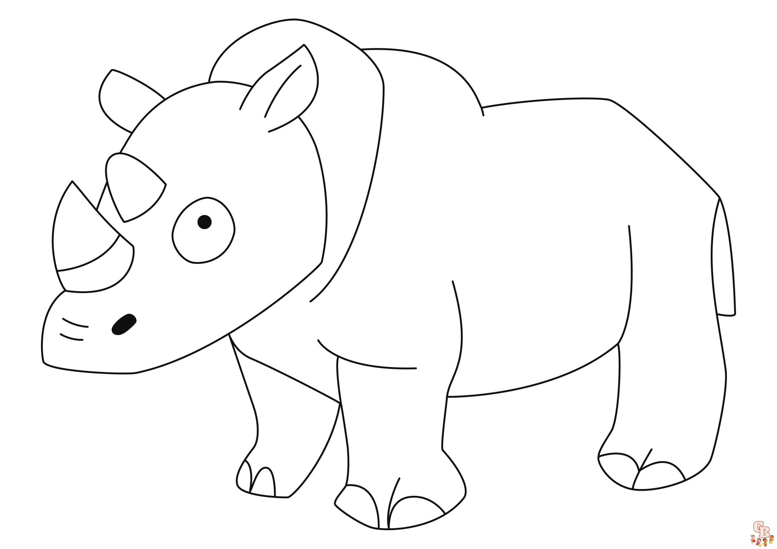 Coloriage Rhinoceros