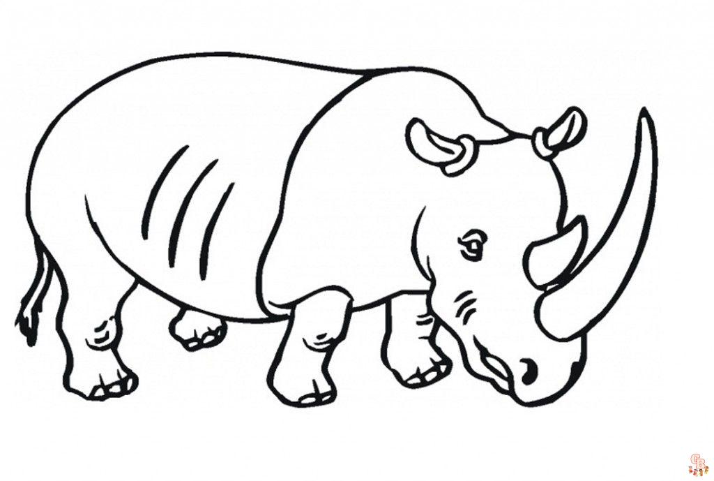 Coloriage Rhinoceros