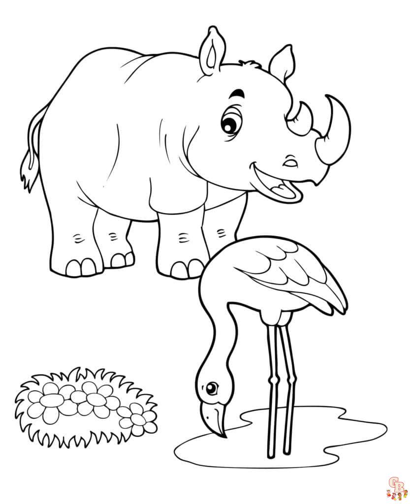 Coloriage Rhinoceros