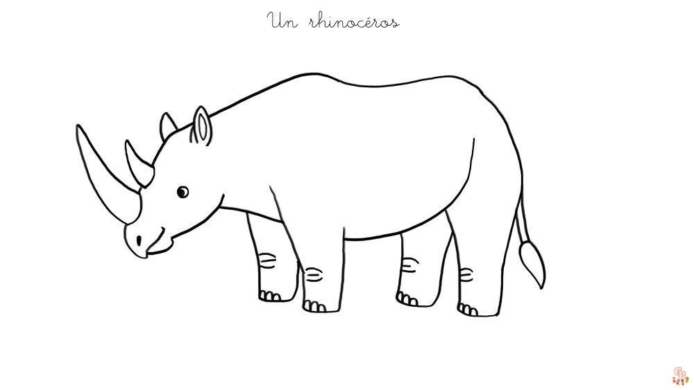 Coloriage Rhinoceros