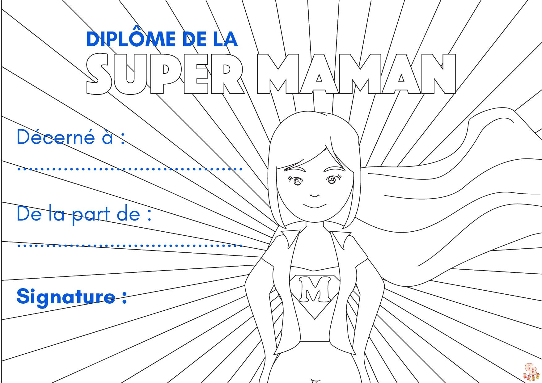 Coloriage Super Maman