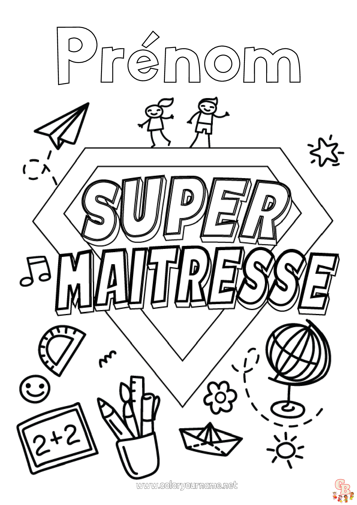 Coloriage Super Maman