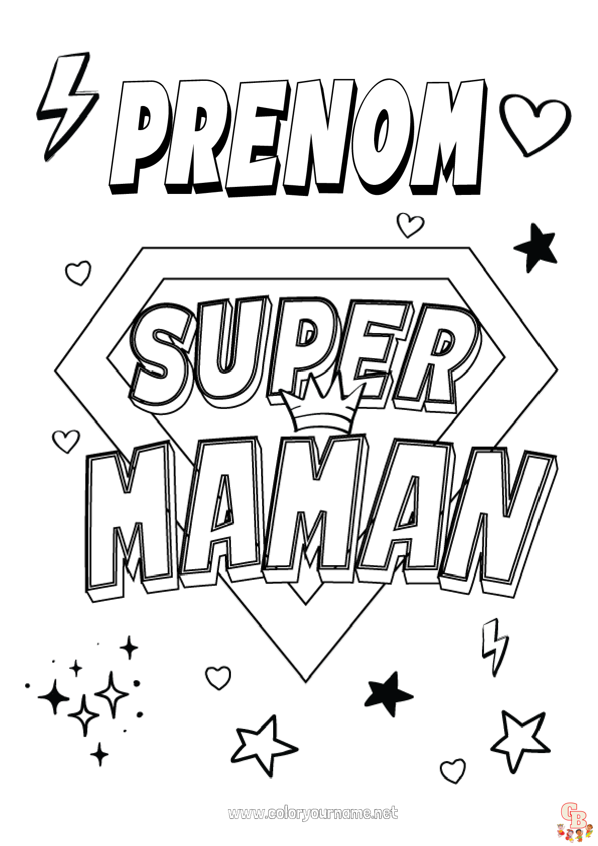 Coloriage Super Maman