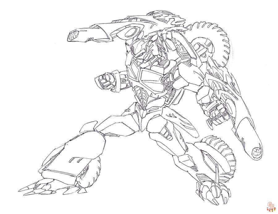 Coloriage Transformers prime Beast Hunters