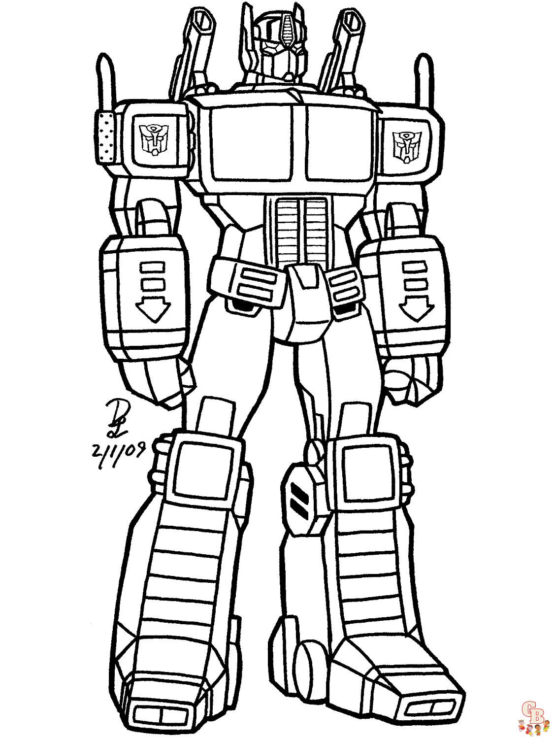 Coloriage Transformers robots in disguise