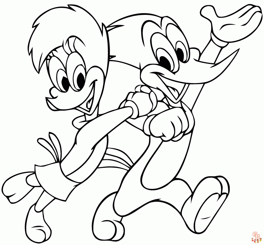 Coloriage Woody Woodpecker