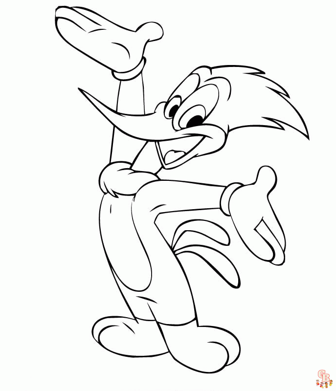 Coloriage Woody Woodpecker