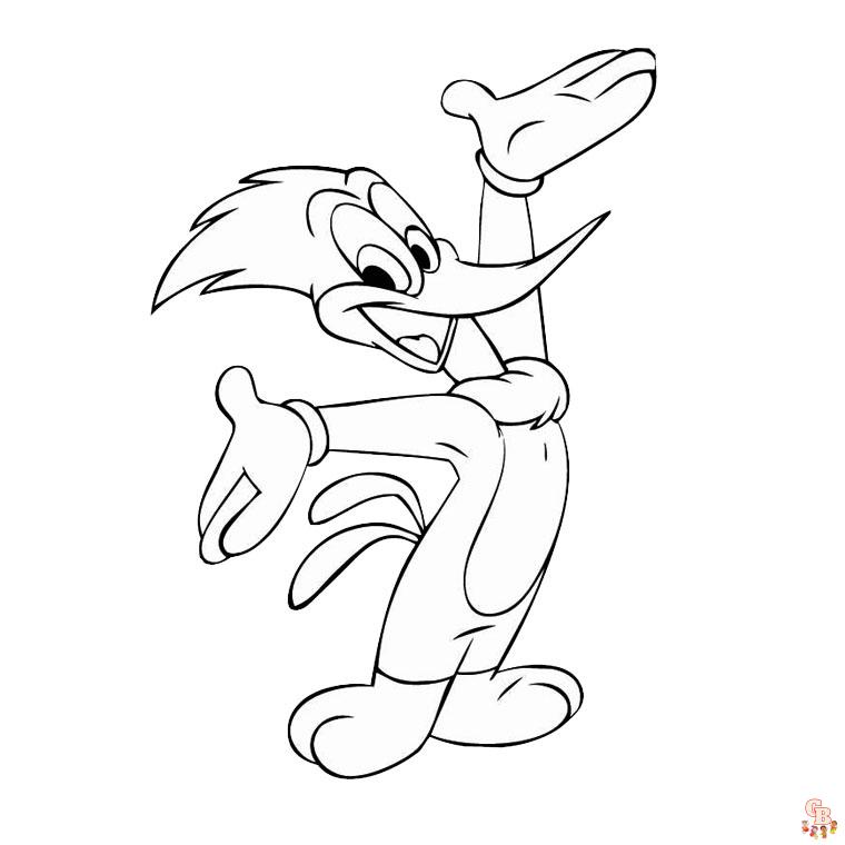 Coloriage Woody Woodpecker