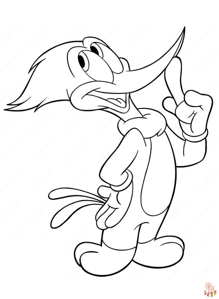 Coloriage Woody Woodpecker